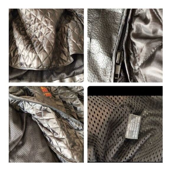 Vintage Hot Leathers Black Vented Motorcycle Jacket Men’s 48 - Picture 8 of 10